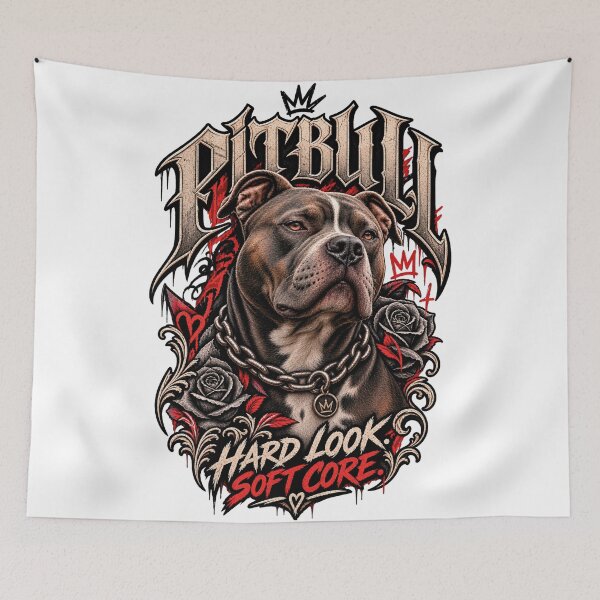 Item preview, Tough Pitbull Graffiti Streetwear Art Design designed and sold by CrazySzoopWorld.