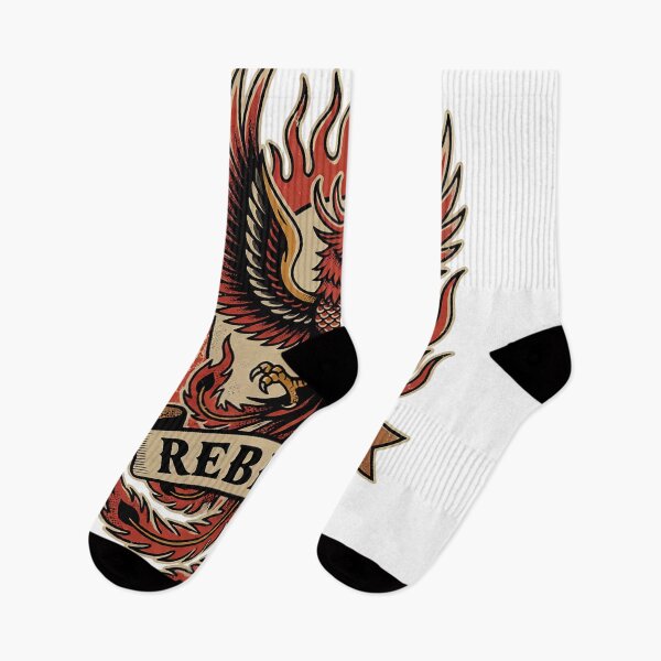 Item preview, Traditional Tattoo Flash Phoenix Rising from Flames - Rebirth - Bold Neo-Traditional Mythical Bird Art designed and sold by cannsuh.