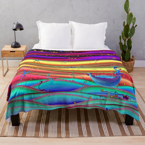 Item preview, Psychedelic Rainbow Sky with Glowing Orbs and Cosmic Love – Visionary Dreamscape Art for Dopamine Decor designed and sold by Ofir mor.