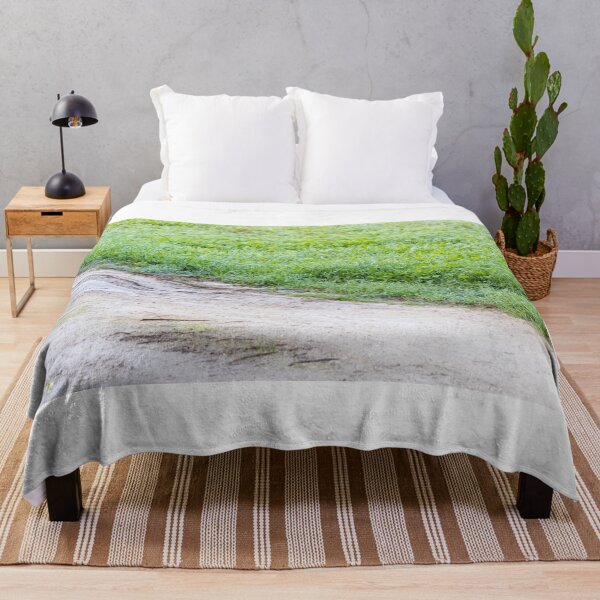 Item preview, Dewy Grass Beside Muddy Dirt Road With Tire Tracks and Green Field in Morning Light designed and sold by Nmallia.