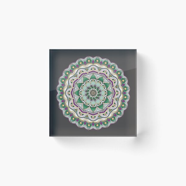 Item preview, Leafy Mandala in Green, Yellow & Purple designed and sold by CherishMyKids.