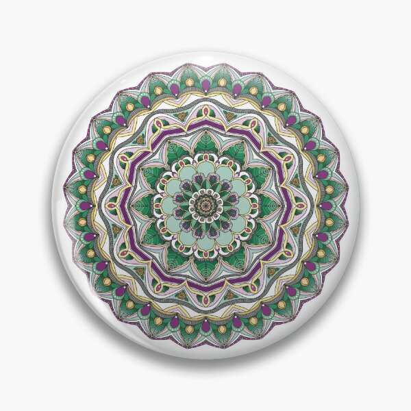 Item preview, Leafy Mandala in Green, Yellow & Purple designed and sold by CherishMyKids.