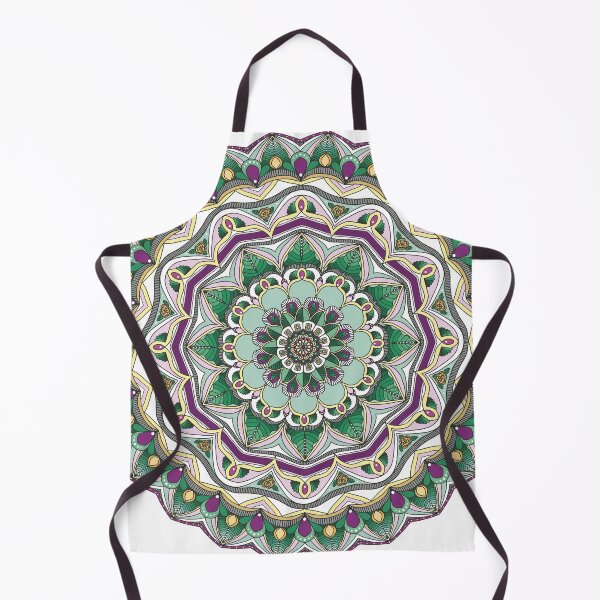 Item preview, Leafy Mandala in Green, Yellow & Purple designed and sold by CherishMyKids.