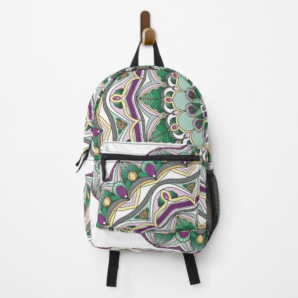 Item preview, Leafy Mandala in Green, Yellow & Purple designed and sold by CherishMyKids.
