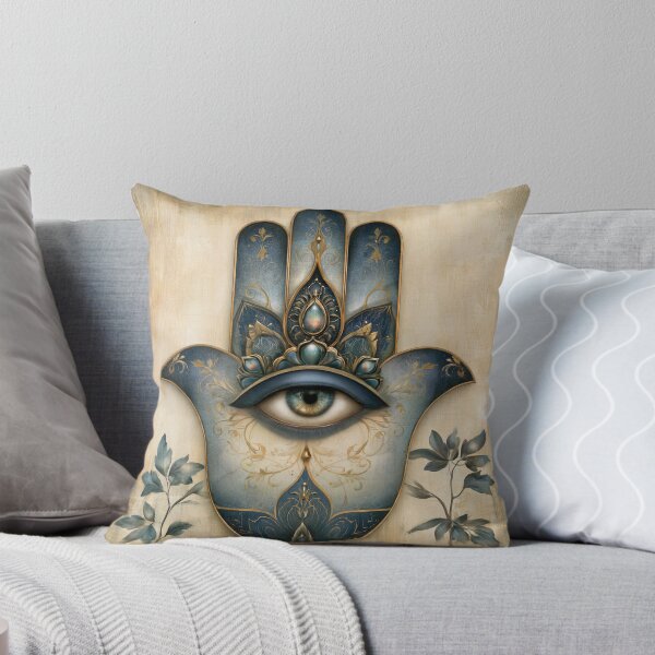 Item preview, Ornate Sapphire Hamsa Protection designed and sold by bloorose.