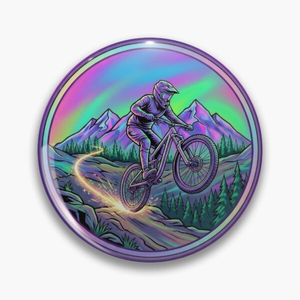 Artikelvorschau, Ich liebe das MTB Downhill Rider Neon Badge entworfen und verkauft von Stefanrajzer.