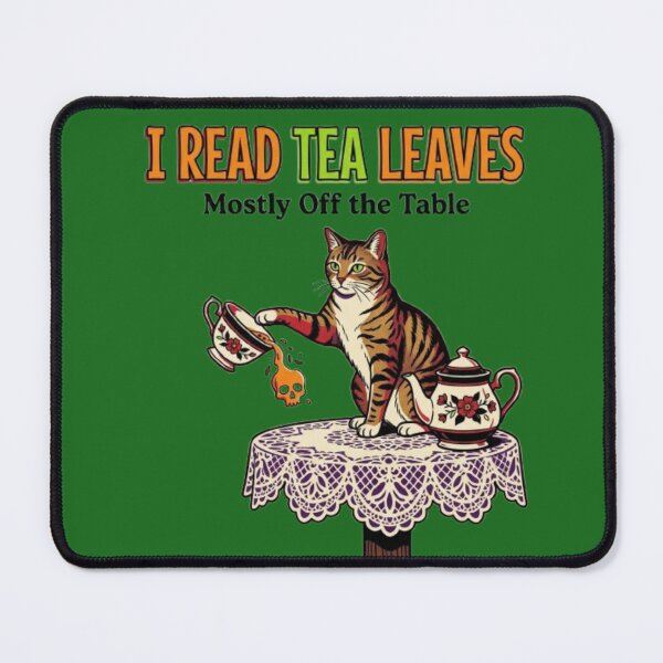 Item preview, Tea Leaf Reader Cat Witchy Tabby Cat Funny Cat Knocking Things Off Table, Fortune Teller Cat Gift for Tea Lover designed and sold by FurRealStudioCo.