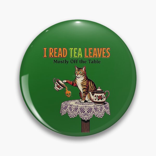 Item preview, Tea Leaf Reader Cat Witchy Tabby Cat Funny Cat Knocking Things Off Table, Fortune Teller Cat Gift for Tea Lover designed and sold by FurRealStudioCo.