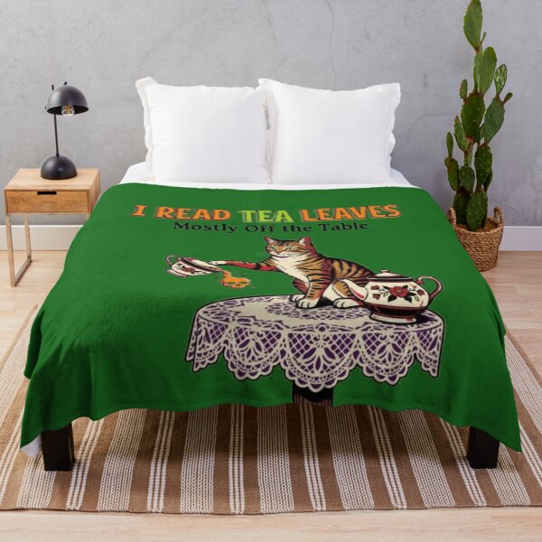 Item preview, Tea Leaf Reader Cat Witchy Tabby Cat Funny Cat Knocking Things Off Table, Fortune Teller Cat Gift for Tea Lover designed and sold by FurRealStudioCo.