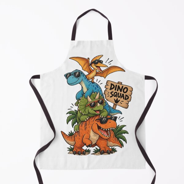 Item preview, Funny Dino Squad Cartoon Dinosaurs Wearing Sunglasses designed and sold by StudioDessin.