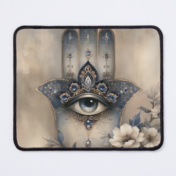 Item preview, Celestial Pearl and Sapphire Hamsa designed and sold by bloorose.