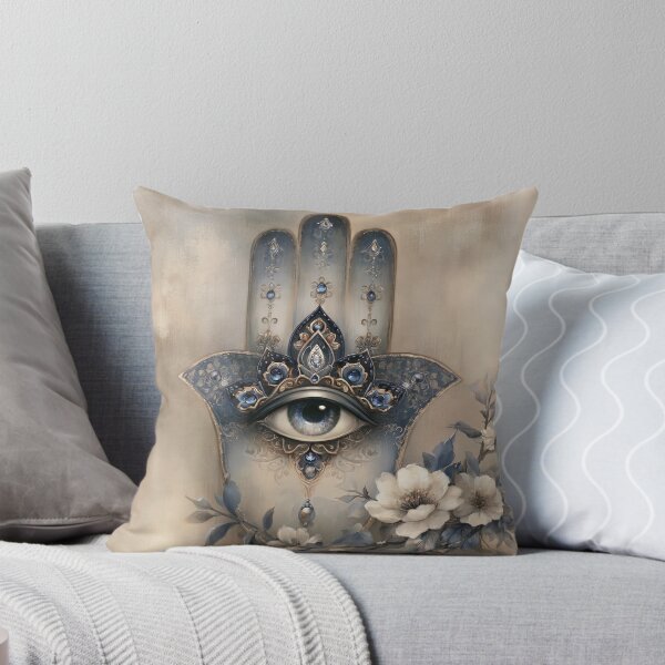 Item preview, Celestial Pearl and Sapphire Hamsa designed and sold by bloorose.