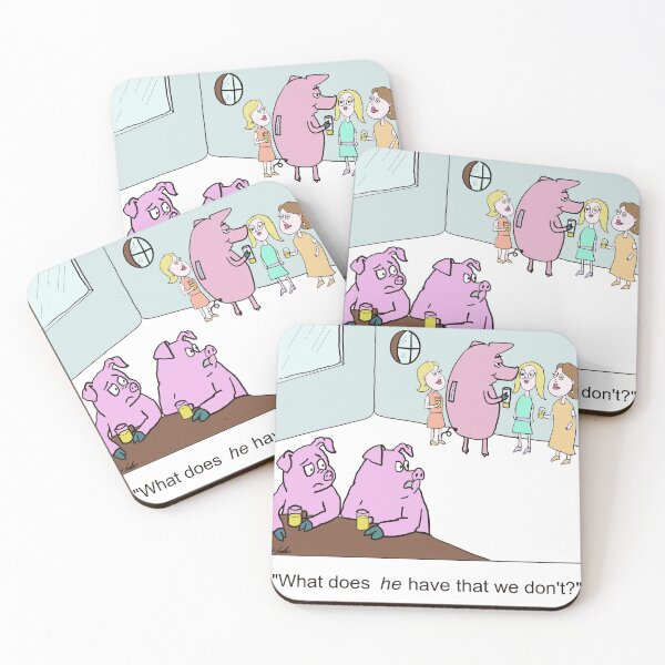 Item preview, Pigs drinking in bar designed and sold by Sneerze.