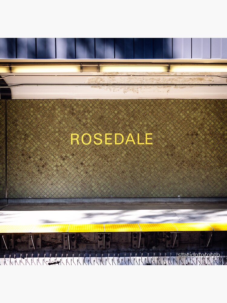 "Rosedale Toronto Subway Station Sign" Sticker for Sale by