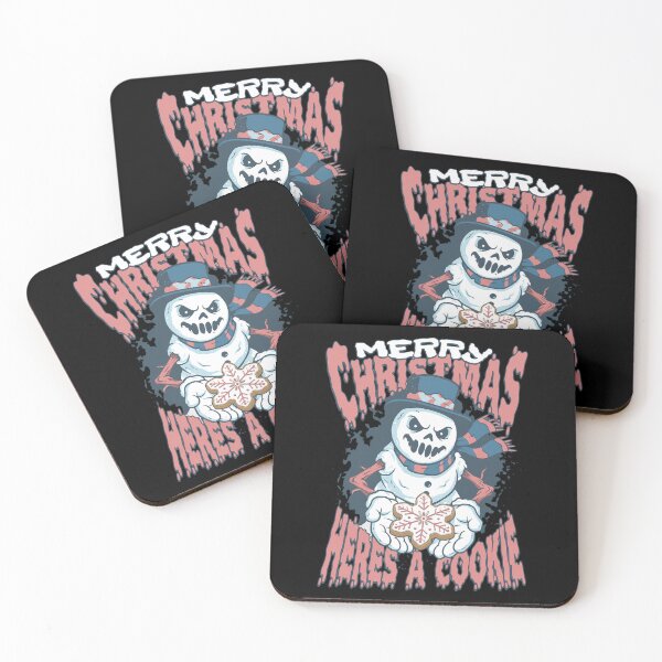 Item preview, Merry Christmas Here's a Cookie Creepy Snowman Horror Design designed and sold by FaeryNuff.