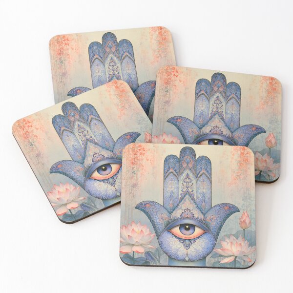 Item preview, Serene Lotus and Cobalt Hamsa designed and sold by bloorose.