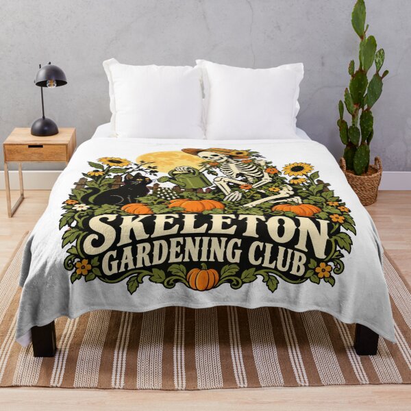 Item preview, Skeleton Gardening Club – Spooky Pumpkin Garden Art designed and sold by Uglyandcute.