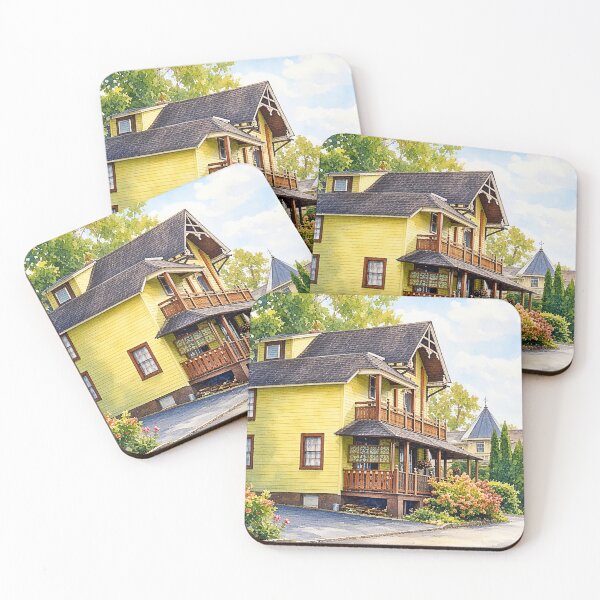 Item preview, Mt. Tabor NJ – Yellow Cottage with Hydrangea Bushes designed and sold by Susan Savad.