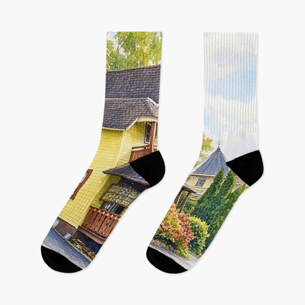 Item preview, Mt. Tabor NJ – Yellow Cottage with Hydrangea Bushes designed and sold by Susan Savad.