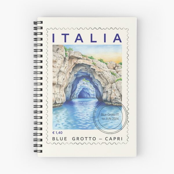 Item preview, Blue Grotto Capri Italy Coastal Stamp Art Sticker designed and sold by stickercuffs.