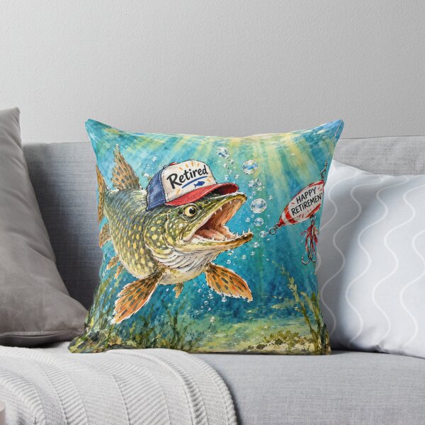 Item preview, Northern Pike Wearing a Retired Cap designed and sold by Maria Dryfhout.