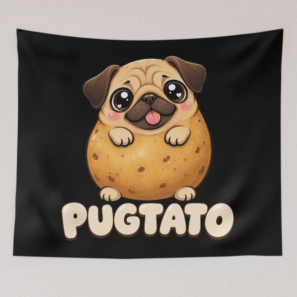 Item preview, Funny Cute Pugtato Pug Potato Kawaii Dog designed and sold by will freed18.