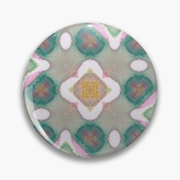 Item preview, Emerald Teal Rose Pink Ochre Gold Pythagorean Tile Pattern Mandala - Throw Pillow designed and sold by ArithraStudio.