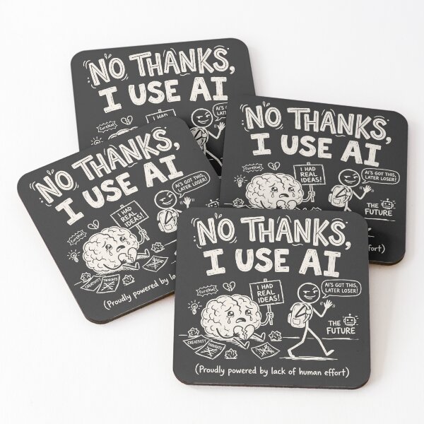 Item preview, No Thanks I Use AI - Funny Tech Humor designed and sold by BeansterNL.
