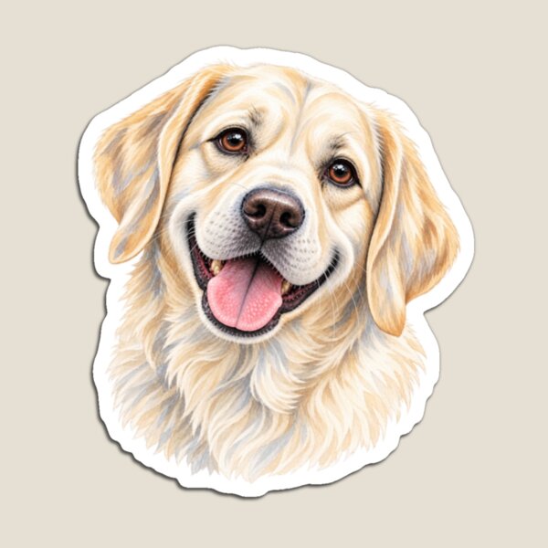 Item preview, White Labrador Portrait – Gentle, Loyal & Beautiful Dog Art designed and sold by Greenview-Gifts.