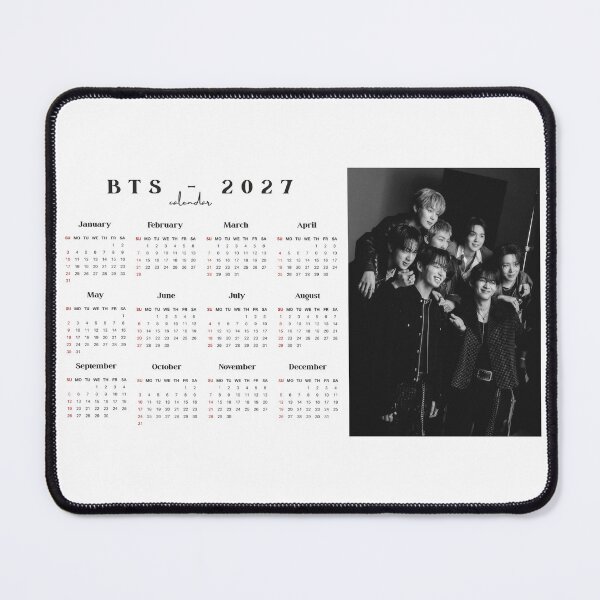 Item preview, BTS calendar 2027 - arirang - black n white group pic - landscape  designed and sold by moteesshop.