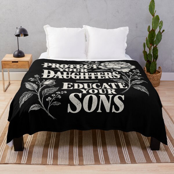 Item preview, Funny Protect Your Daughters Educate Your Sons Floral Feminist Quote designed and sold by will freed18.