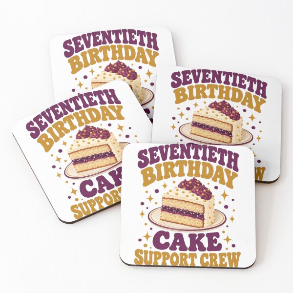 Item preview, Seventieth Birthday Cake Support Crew designed and sold by Katalice Design.