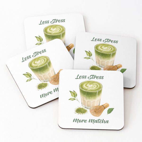 Item preview, Less Stress More Matcha Cute Iced Latte  designed and sold by SoukaArtStore.