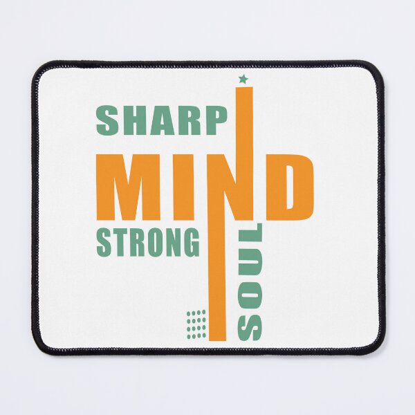 Item preview, Sharp Mind Strong Soul | Motivational Modern Urban Typography Graphic designed and sold by Carftora786.