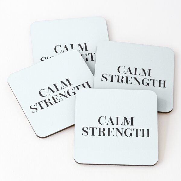 Item preview, Calm Strength – Minimalist Fitness Motivation Quote designed and sold by Jollys-ArtShop.
