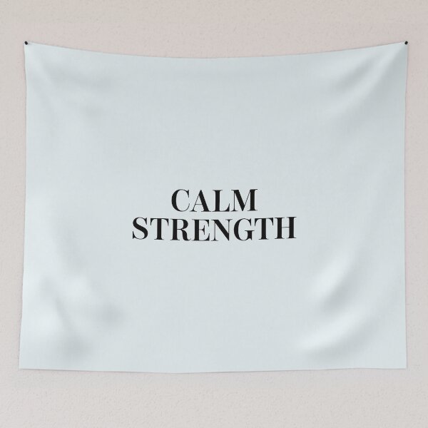 Item preview, Calm Strength – Minimalist Fitness Motivation Quote designed and sold by Jollys-ArtShop.