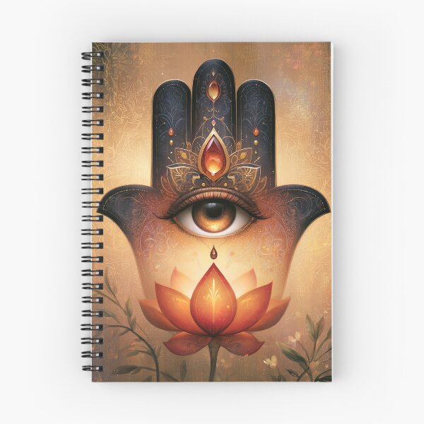 Item preview, Amber Glow Lotus Hamsa designed and sold by bloorose.