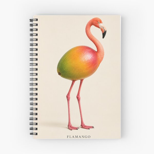 Item preview, Flamango - Surreal Flamingo Mango Art Print designed and sold by ManxCatAndy.