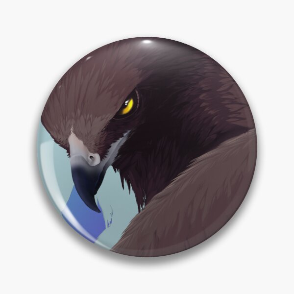 Item preview, A majestic hawk scans the ground with piercing eyes. designed and sold by CptSparkles.