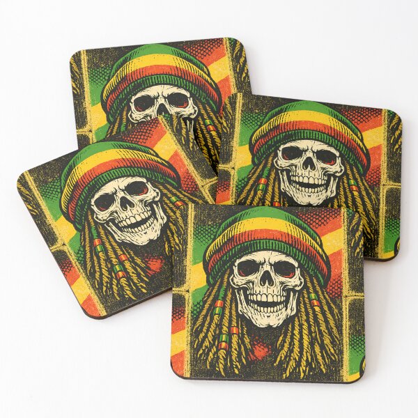 Item preview, Rasta Skull – Reggae Horror Jamaican Rastafari Skeleton designed and sold by Douglystuff.