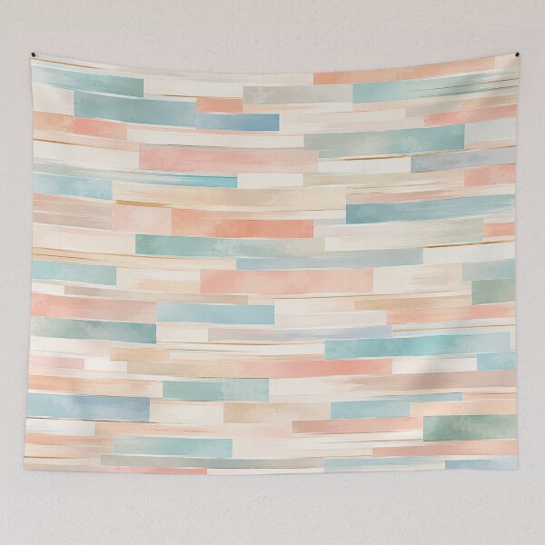 Aperçu de l'œuvre Soft Horizon – Pastel Geometric Mosaic Pattern créée et vendue par HO•Designs.