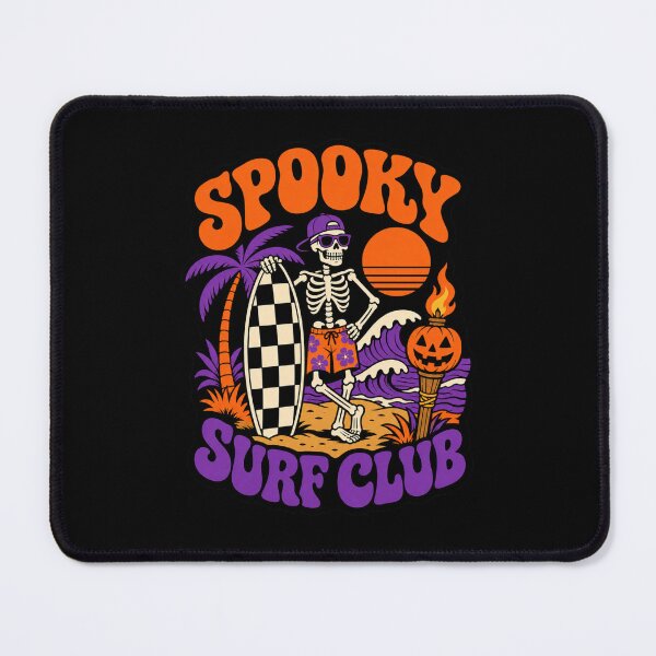 Item preview, Spooky Surf Club Retro Skeleton Surfer designed and sold by Design Vibras.