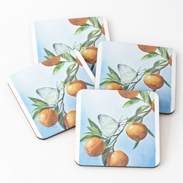 Item preview, Oranges and Butterfly Watercolor designed and sold by evamajor.