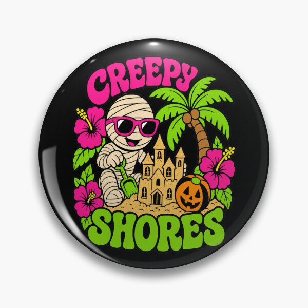 Item preview, Retro Creepy Shores Mummy Summer Halloween designed and sold by Design Vibras.