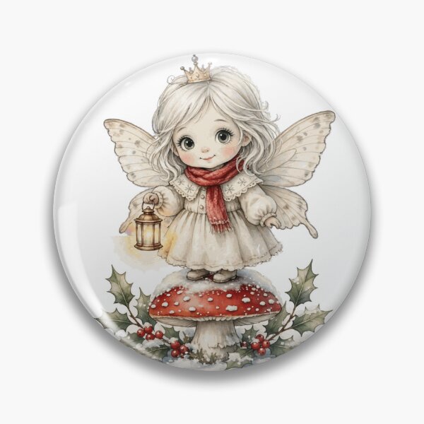 Item preview, Snow Fairy Lantern Mushroom Christmas designed and sold by Faelottie.