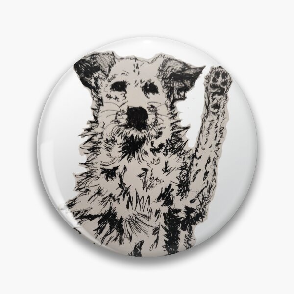 Item preview, Terrier Dog Waving | Hand-Drawn Line Art designed and sold by EcologicalArt.