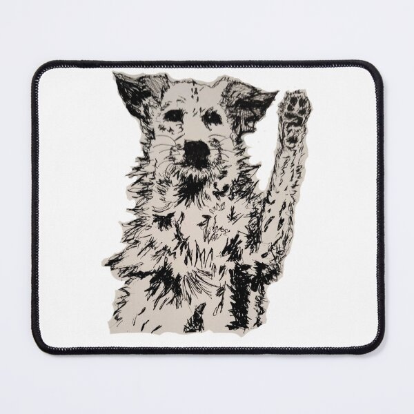 Item preview, Terrier Dog Waving | Hand-Drawn Line Art designed and sold by EcologicalArt.