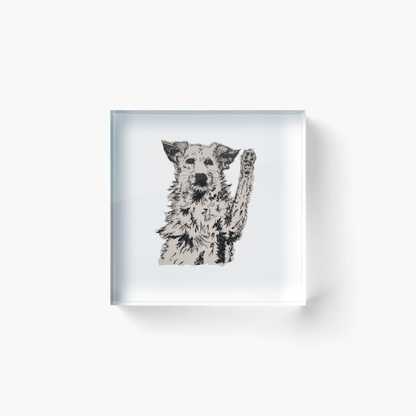 Item preview, Terrier Dog Waving | Hand-Drawn Line Art designed and sold by EcologicalArt.