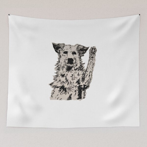 Item preview, Terrier Dog Waving | Hand-Drawn Line Art designed and sold by EcologicalArt.