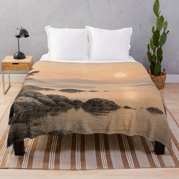 Item preview, Scandinavian Sunset Lake Landscape designed and sold by NordenPosters.